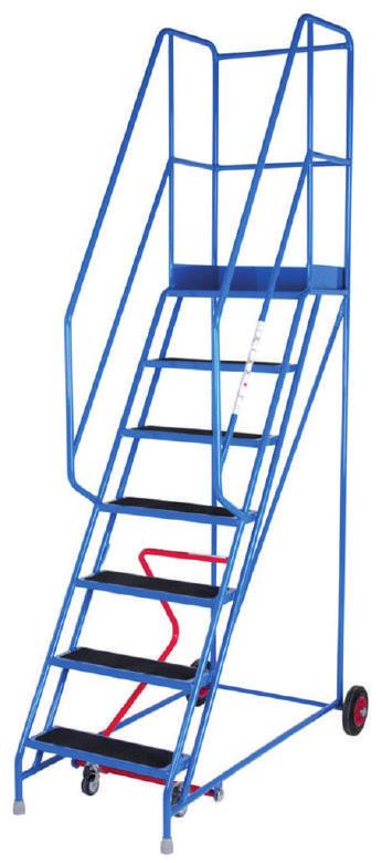 10-15 DAYS 1 YEAR British Standard Mobile Safety Steps Strong tubular steel construction for commercial applications with double handrail, toe-boarded platform and enclosed guardrail for assured