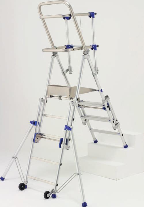 3-5 DAYS 5 YEAR DURACLIMB STEP ProFort X-Tend The Profort X-Tend offers compact multi-height telescopic adjustment thanks to its simple folding guard-rail system.