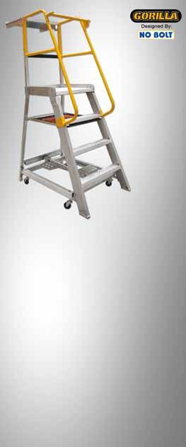 3kg Code: GOR-STEP 150kg load rated High grip tape Non-slip rubber feet Order Picking Ladder 200kg Industrial