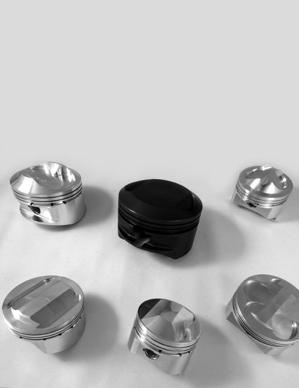 Reverse dome or dish design for low comp Forced or splash pin oilers Choice of pin locks Custom pin buttons We manufacture custom pistons for the following makes: AJS Ariel Harley Davidson KTM