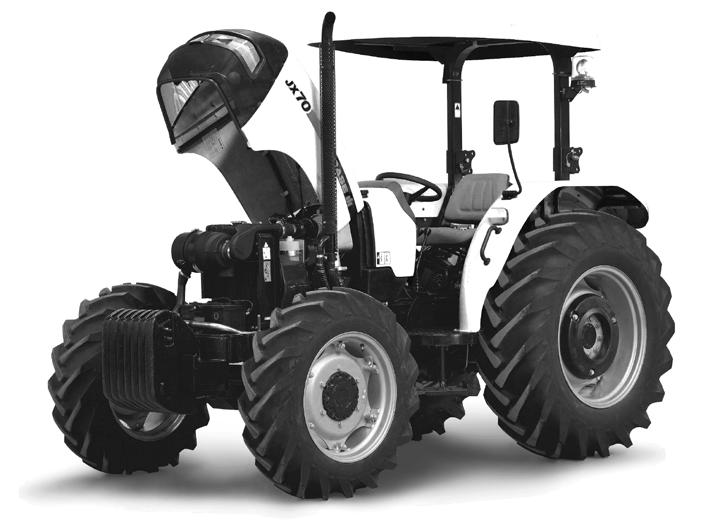 JX STRADDLE TRACTORS SIMPLIFY MAINTENANCE. The JX Straddle tractors are designed to provide unobstructed accessibility.