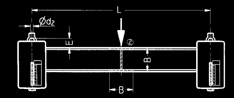 3) The maximum L dimensions may be increased to 0mm, with load reduction of 5% for each 0mm of extension. Trapeze, type 79.