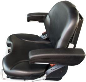 Grammer Seat (STD) Easily adjustable suspension seat, with hi-vis orange seat belt, provides great comfort, safety
