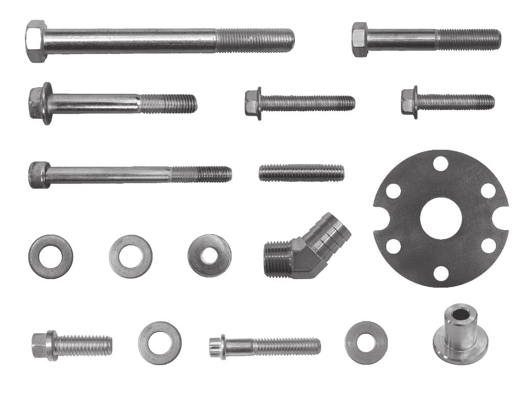 HARDWARE BAG 1 (parts not to scale) Hex Head 3/8-24 x 3.75 (Qty 3) Hex Head 7/16-20 x 2.75 Hex Flange 3/8-16 x 3.