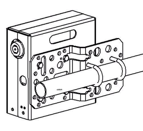 Steering Valve Bracket Installation Figure 3-11 Steel Pipe Bracket Installation Note: Use the S bracket and a pair