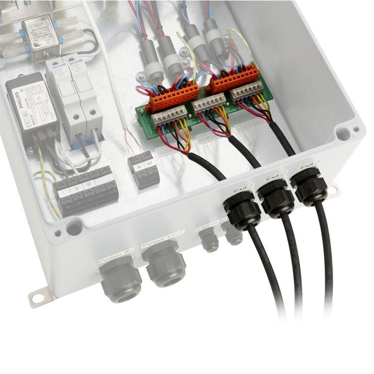 control louver The IP66 version of the EVP520/510 driver box is equipped with three