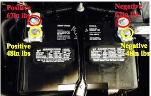 TOYOTA RAV4 LED Fog Light & DRL 2in1 Battery Preparation OPTION 1: If the battery clamp nut cannot be accessed to set torque to the recommended specification without removing additional panels and/or