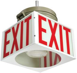 KILLARK H A Z LO C VEXA400 4-Sided EXIT for all Models Letters are 3/4 x 8 Red on white Unit includes 3 EXIT Faces and 2 Blank for Maximum Flexibility Dimensions: 14.56 x 9.