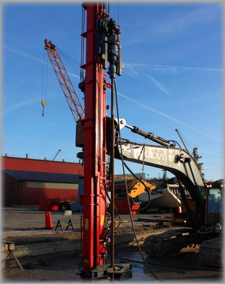 Foundation Drilling Mast Attachments BESAB is drilling