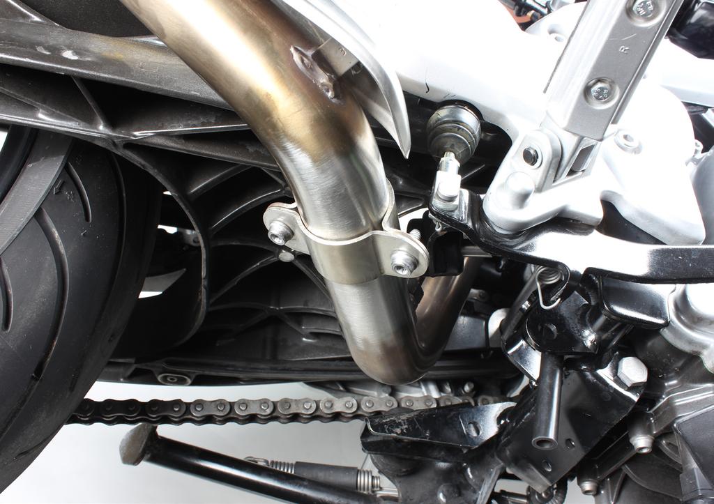 www.akrapovic.com REMOVAL OF STOCK EXHAUST SYSTEM: 1. Put the motorcycle on a side stand, we recommend a central racing stand.