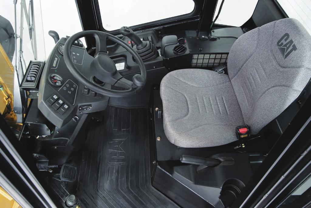 Operator Station Superior comfort keeps you productive, all day long. Cab Comfort Spacious, comfortable cab with increased floor space helps you stay productive.