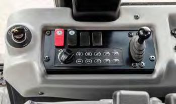 Choose from either joystick or two-lever implement controls to match operator preference or application. Speed/steering controls are available as either a joystick or as V-lever and foot pedals.