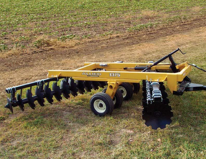 8 OFFSET DISC Offset Disc - Model 1375 PRODUCT OVERVIEW For primary and secondary tillage operations Weight class - 750 lb/ft (1116 kg/m) Working widths - 10' to 20' (3.0 to 6.