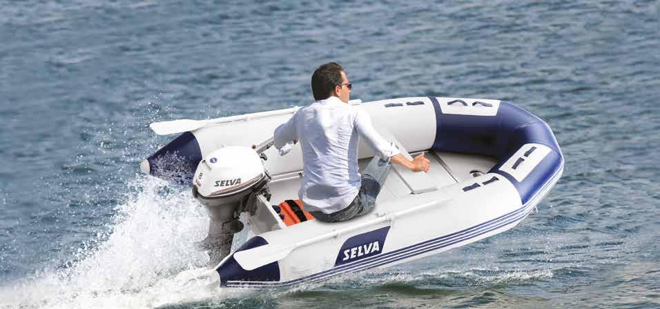 Inflatable boats in package formula with Selva Marine outboard motors in 6 ranges with 6 different construction types, from 3 to 4,6 meters.