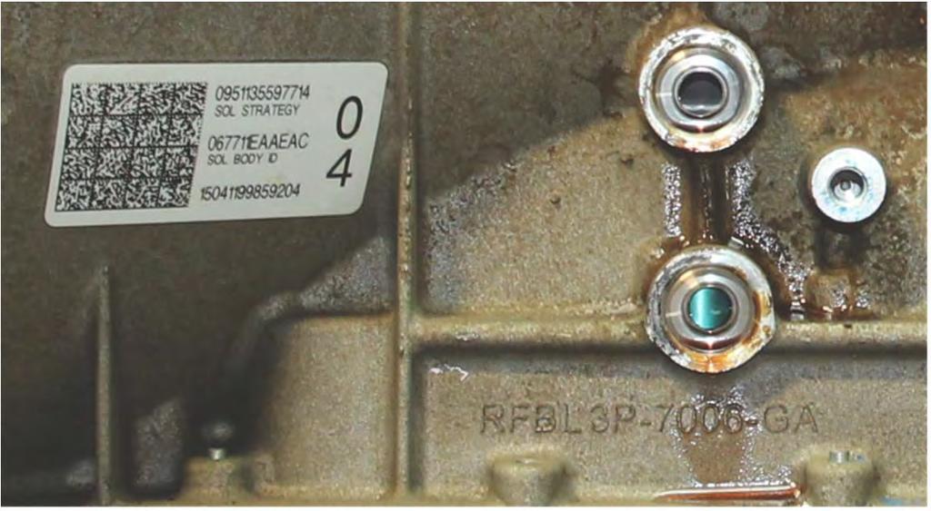 SOLENOID STRATEGY IDENTIFICATION TAG Solenoid Strategy Identification Tag NOTE: Letters are not used in the 13 digit solenoid body strategy. The characters consist of all numbers.