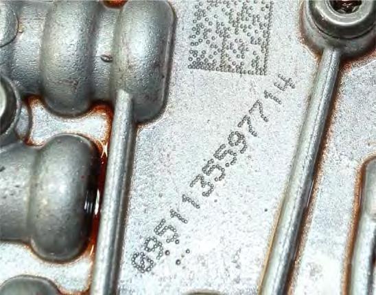Compare the 13 digit number on the tag with the 13 digit number displayed on the scan tool to determine the correct solenoid strategy for the transmission.