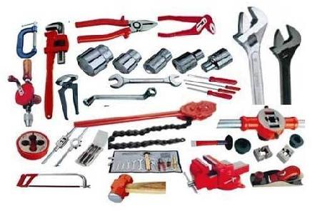 Wrench, Chrome socket, Impact socket, Screw drive, Hex key, Plier, Snip, File, Hammer, Pipe wrench, Chain wrench,