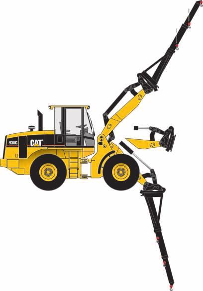 930G Wheel Loader Dimensions with Material Handling Arm All dimensions are approximate.