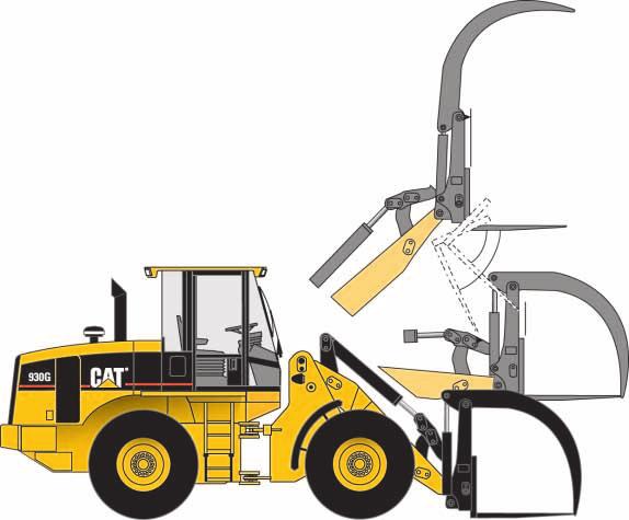 930G Wheel Loader Dimensions with Standard VersaLink and Millyard Forks All dimensions are approximate. Dimensions vary with fork length. Refer to Operating Specifications chart below.