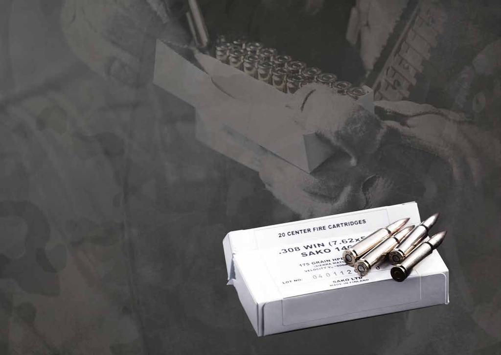 SAKO MILITARY & LAW ENFORCEMENT CARTRIDGES Sako represents the ultimate quality in factory-made rifles and ammunition.