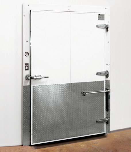 Eco-Cold Swing Door Options: Cladding: Stainless steel, embossed white
