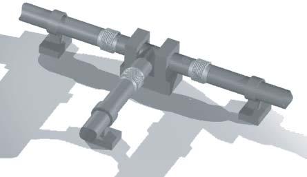 The basic form of single bellows Expansion Joint in a straight line piping between two Main An