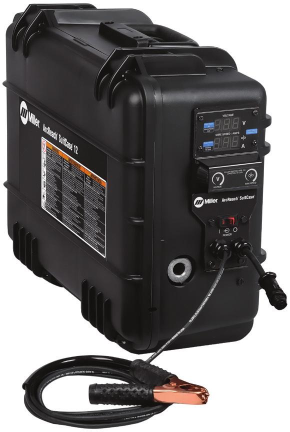 ARCREACH SUITCASE 12 FEATURES SETTING THE STANDARD FOR PERFORMANCE Heavy-duty drive motor with tachometer control provides wire feed speed that is accurate and consistent from the start of the weld