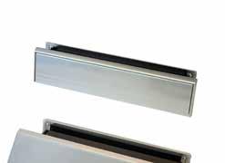 Wenge vertical Fire rated letter plate and cowl Optional TS008: 2015 compliant brushed or polished stainless steel letter plate and cowl. Cowl must be fitted in conjunction with the letter plate.