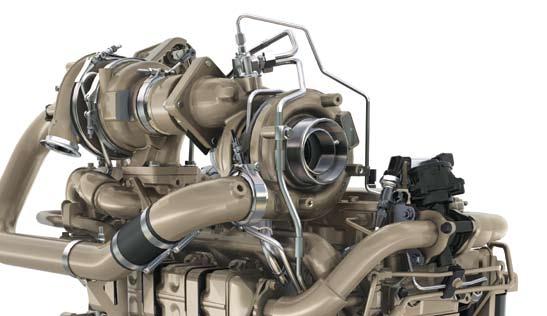 Off-highway diesel engines Turbocharged performance John Deere enhances engine power with a variety of turbocharger configurations that precisely match your application needs.