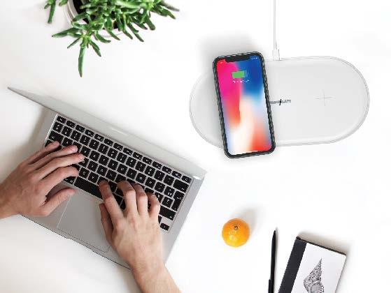 With an elegant oval design and rubberised white finish, the new wireless charger is compatible with any device with the Qi wireless charging system, including the iphone 8 / 8plus, iphone X or