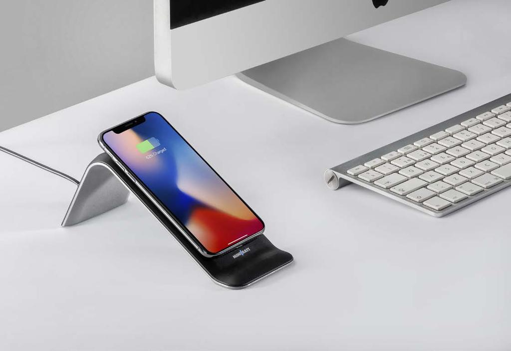 StandUP Qi WIRELESS CHARGER - 3 COILS FAST CHARGE Designed in Barcelona and produced with 3 high-quality