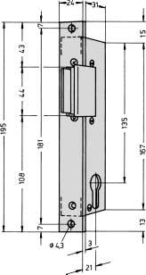 nickel-plated brass Mounting instruction: When mounting, ensure the correct functional play of the door.