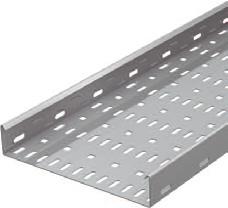 Perforated tray & accessories Straight section Straight sections are available in aluminium, or steel in a range of finishes, and are supplied complete with standard coupler and tray hardware.