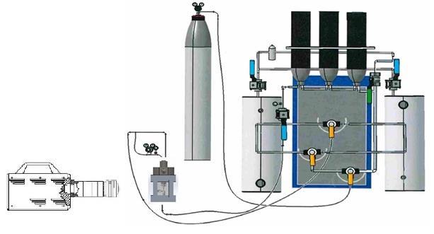 Figure 1 Schematic diagram of the test rig utilised for cavitation experiment in
