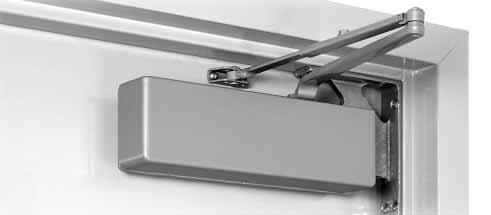 Consideration must be given to depth of frame reveal. Parallel Arm This application provides the most appealing design appearance for a surface-mounted door closer having a double lever arm.