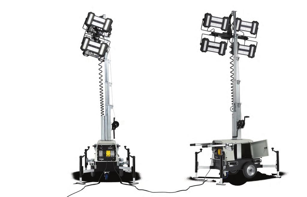 FOUR 240W LED FIXTURES; 22,000 lumens each; 88,000 total LINK TOGETHER two LINKTowers for precise and versatile
