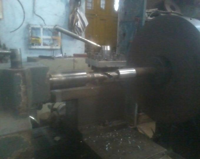 of the arbor. Then the damped arbor is ready for machining the material with given feed rate and spindle rotation.