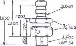 MS28889-2 Manufactured to Military specifications made from stainless steel. They have 1/2-20 class 3A threads for connection to the container.