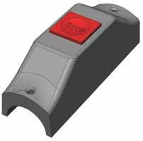 Bell Push - Raised Button - 35mm Rail 67507, 65997 2 Polyamide 38 67507 - Grey Body/Red Button