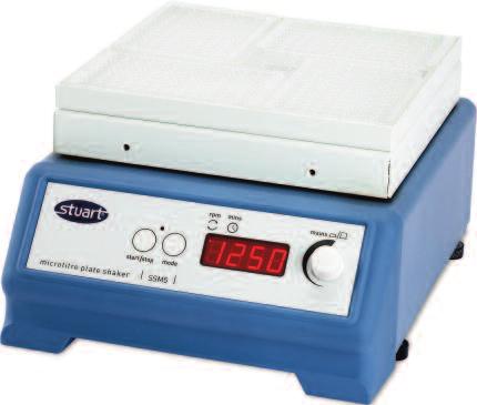 Shaker, microtitre, SS:5 Range High speed, small orbiting action ideal for microtitre plates Capacity for four or eight microtitre plates Digital selection of speed In built digital timer Accessories