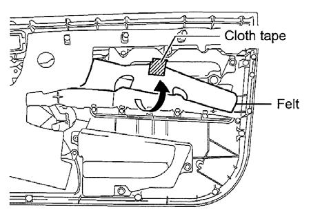 NOTE: If the vehicle has the Door Trim Lower Pad (Urethane Block) already installed in both door trim panels DO NOT perform the following steps on the next two