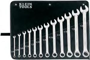Wrenches Combination Wrenches -Piece Combination Wrench Set - SAE Set Contains 68404 4.1 lbs. (1.86 kg) Box End Point 68410 1/4" 5-1/8" (130.2 mm) 68411 5/16" 4-3/8" (111.1 mm) 684 3/8" 6-1/8" (155.