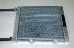 Apply the longer third strip to the left front face of the heat exchanger 4-1/2 from