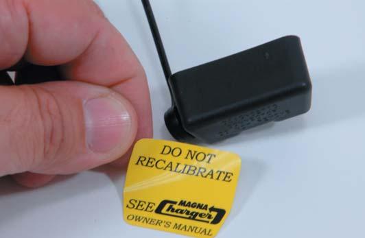 Install the DO NOT RECALIBRATE Sticker on the OBDII port cover supplied. 183.