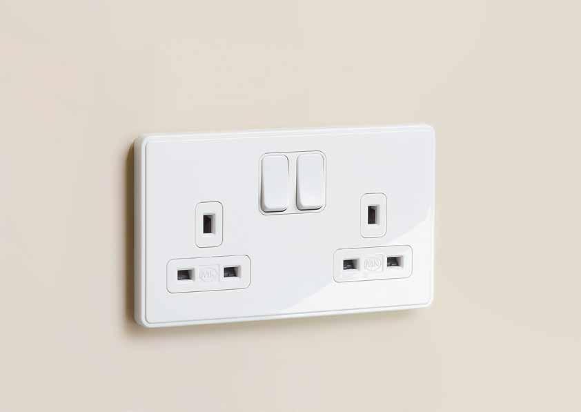 11 FEATURED PRODUCT: 2G 13A DP DUAL EARTH SWITCH SOCKET - WHITE PRACTICALLY ENGINEERED, INNOVATIVELY DESIGNED MK