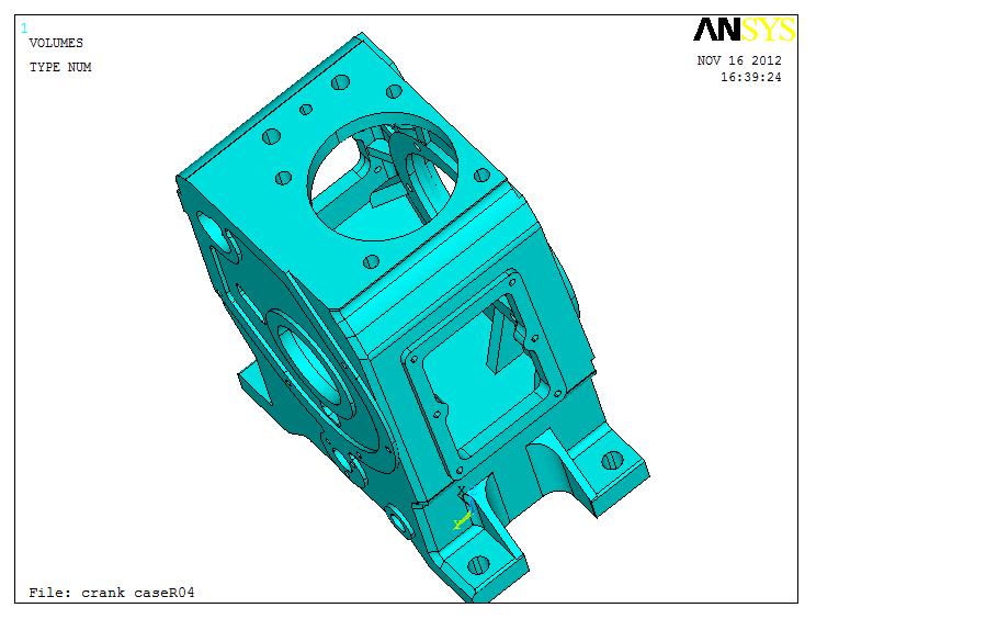 Figure.5.11. Crankcase of single cylinder diesel engine in ANSYS.