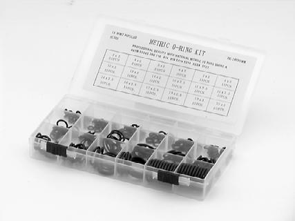o-ring KITS 385 O-RING METRIC MINI KIT Part Number: Metric Mini Kit - J List Price: $ 18.27 The Metric version of the Mini O-Ring kit also contains a total of 225 O-Rings in 18 different sizes. I.