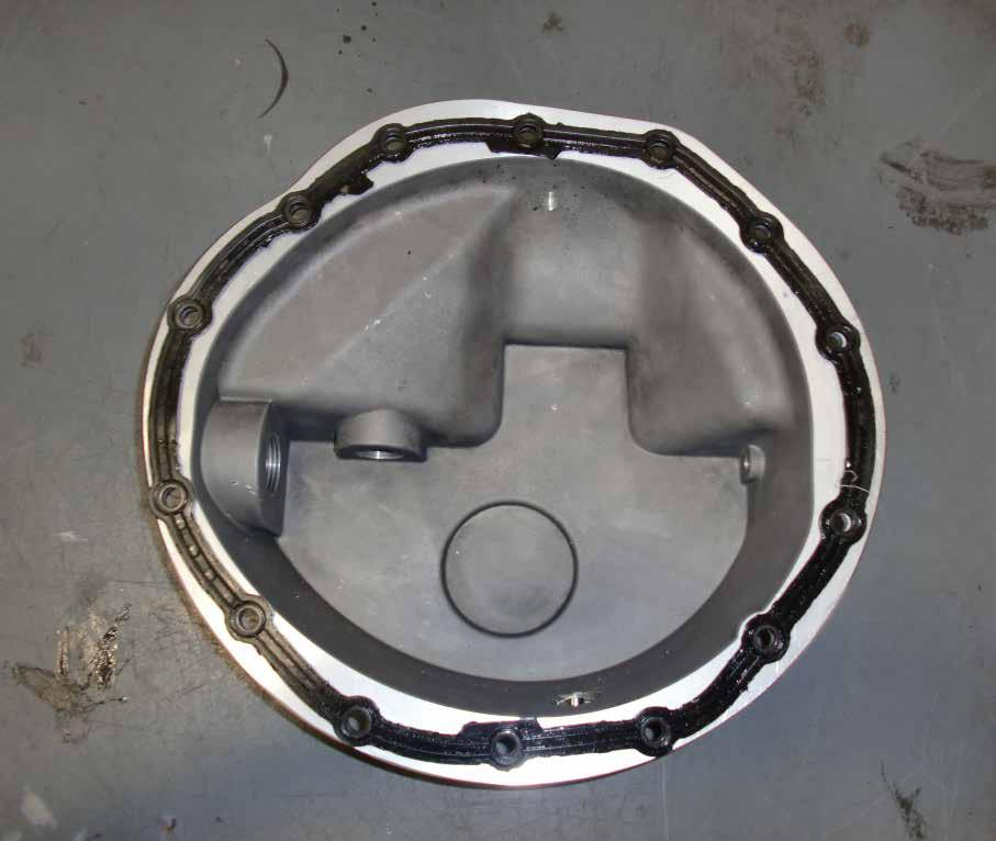 INSTALL Figure D Refer to Figure D for step 11 Step 11: Lay your new gasket onto the afe differential cover and align bolt holes.
