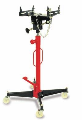 CAPACITY AIR/HYDRAULIC TELESCOPIC TRANSMISSION JACK MODEL 3192A Air or manual foot operated, two-stage ram frees both hands for easier saddle-to-transmission alignment for automotive, van, and light