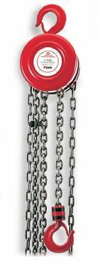 CHAIN HOISTS Factory tested to 150% of rated capacity Rugged triple spur gear Safety brake to prevent slippage Hardened steel alloy chain for safe, smooth operation Safety hooks included MODEL 4001